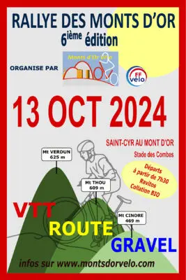 Rallye des Monts d’Or 2024 Inscription Résultats