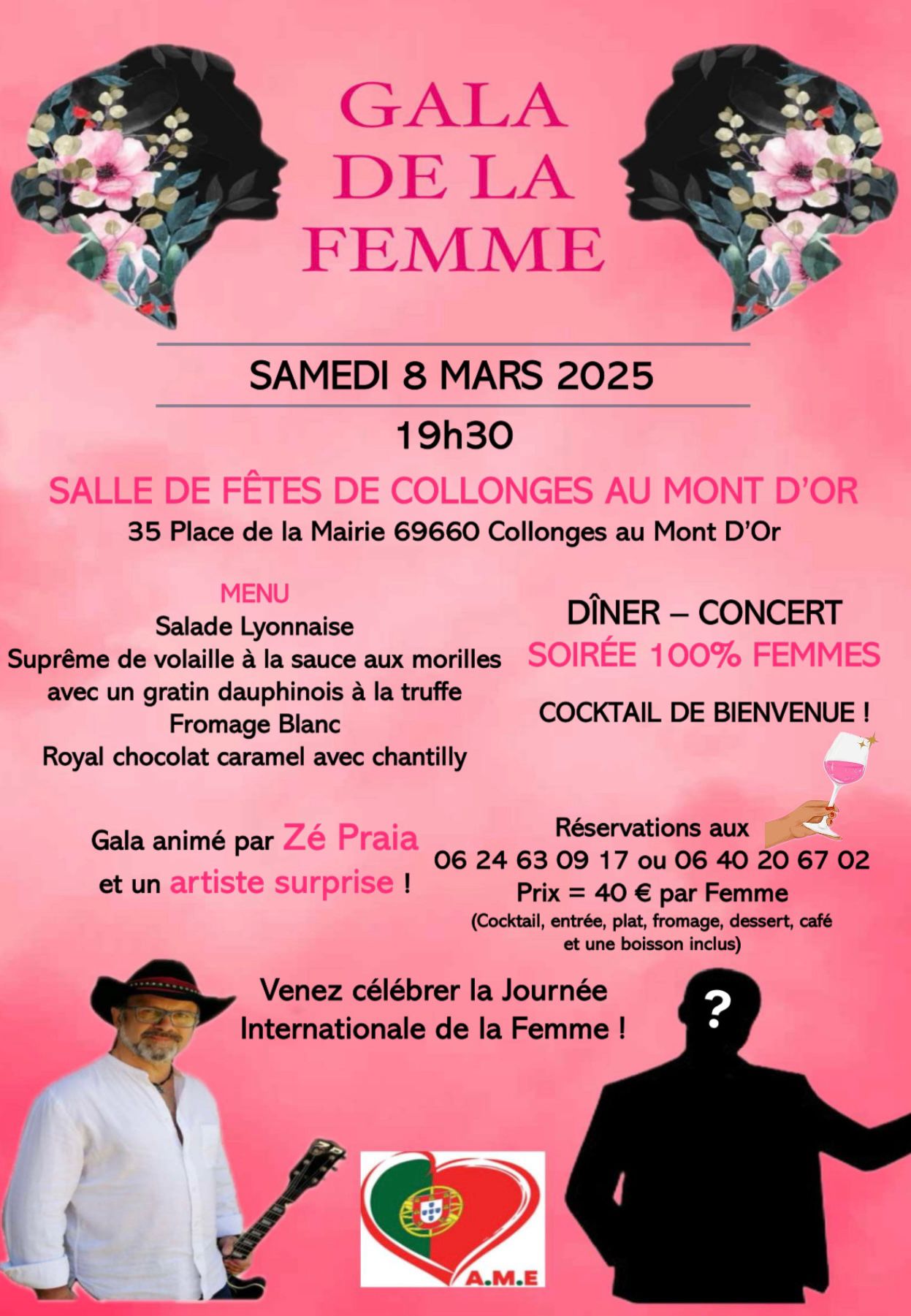 affiche du gala de la femme 2025 pour donner envie aux personnes de venir